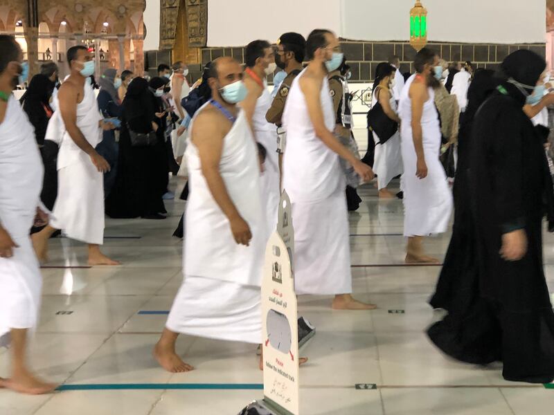 Social distancing measures have been put into place for Hajj pilgrims.