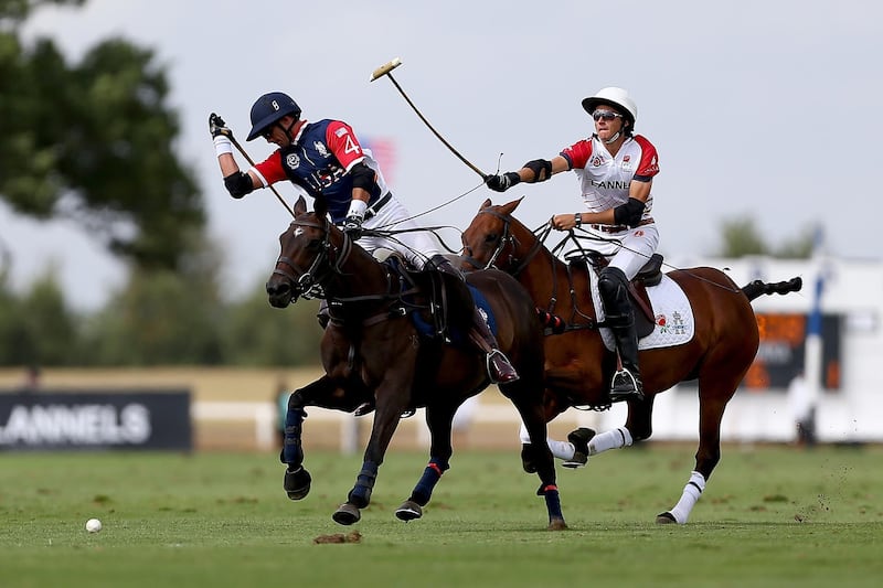 Tommy Beresford of Flannels Enlgand and Peke Gonzalez of the USA during the Westchester Cup.  Jordan Mansfield / Getty Images