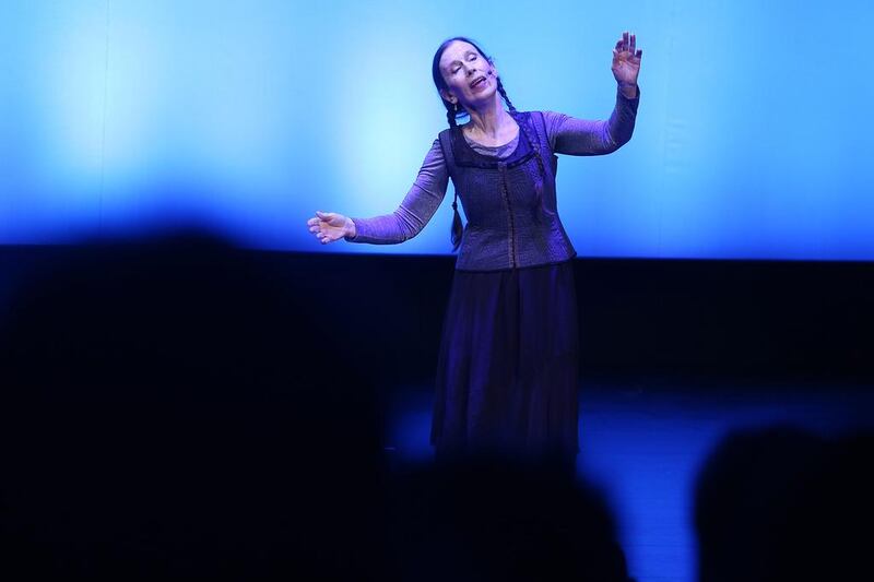 Meredith Monk performed at the Black Box on the NYUAD campus. Delores Johnson / The National