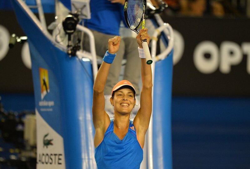 Ana Ivanovic will face women's world No 1 Serena Williams in the fourth round. Saeed Khan / AFP