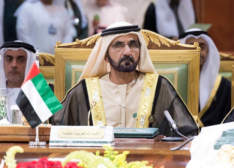 Dubai Ruler Sheikh Mohammed bin Rashid issued a series of decrees on the restructuring of the boards of various organisations. (EPA / SPA)