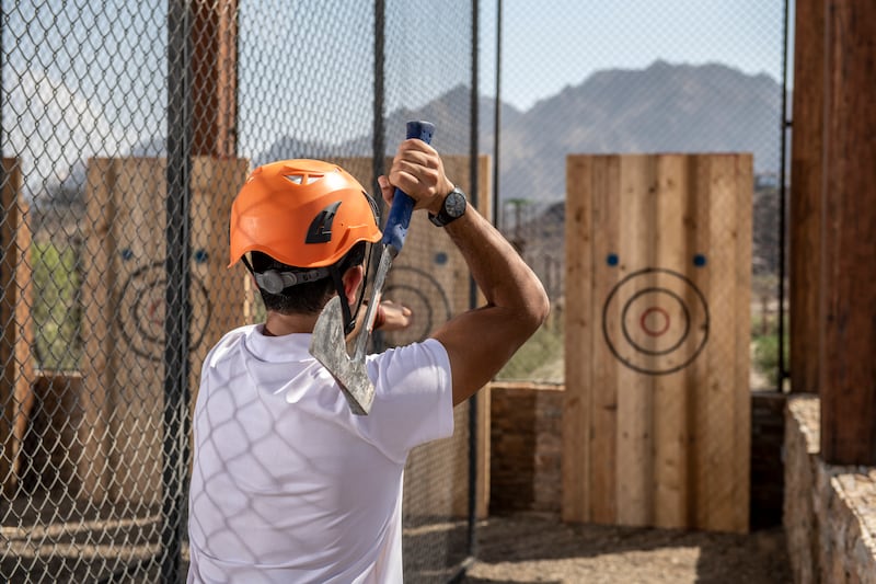 Have a go at axe throwing