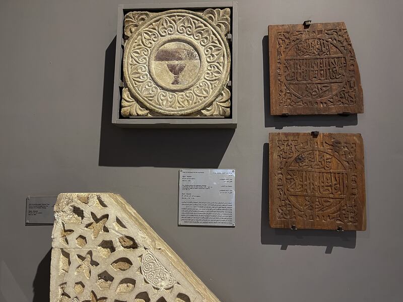 Objects from the Mamluk era displayed in the Museum of Islamic Art in Cairo. 