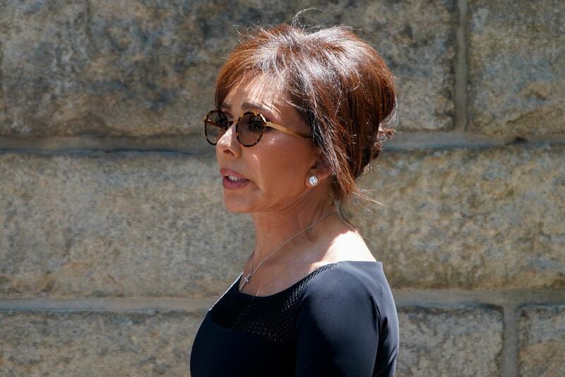 Fox News presenter Jeanine Pirro at the funeral. AP