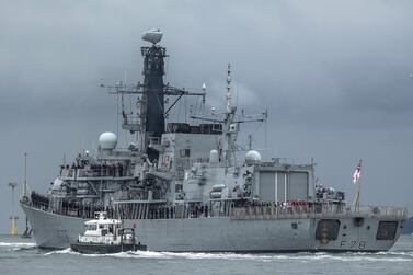 'HMS Kent', a Type 23 British frigate, is on its way to the Gulf amid heightened tensions with Iran. Getty