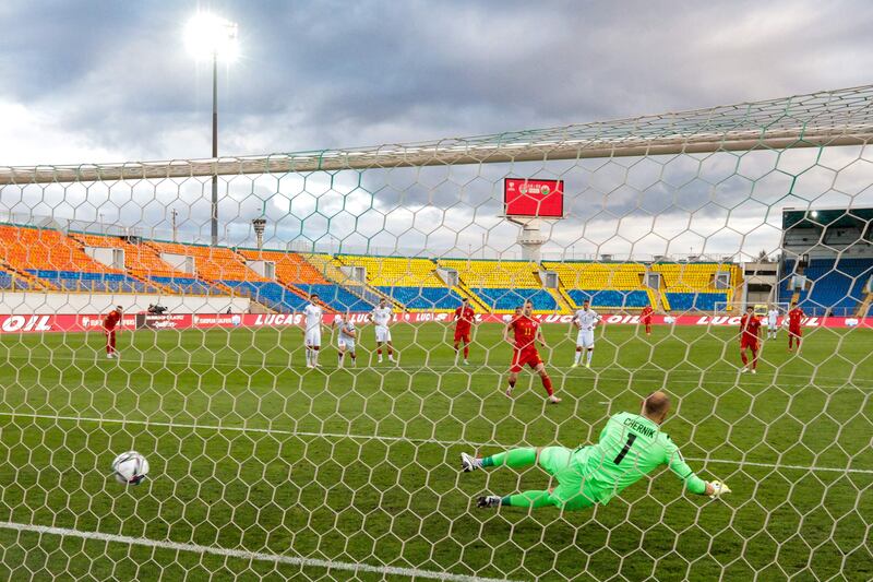 Gareth Bale scores from the penalty spot. AFP