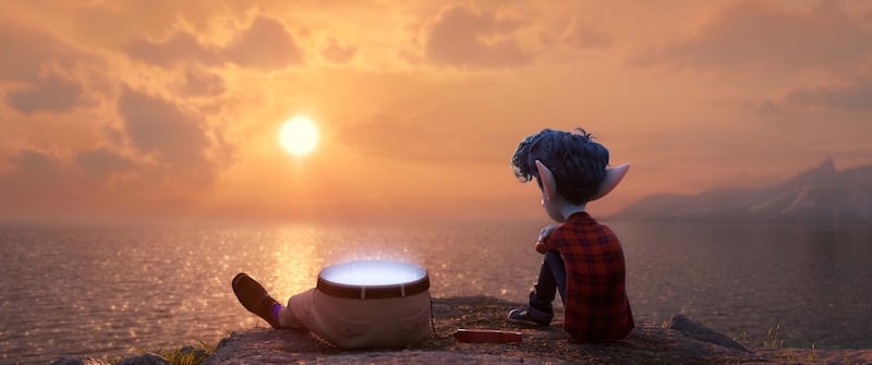 FATHER & SON -- In Disney and Pixar’s “Onward,” 16-year-old Ian (voice of Tom Holland) yearns for the father he lost back before he was born. When a magical gift allows Ian and his brother Barley to conjure their dad—or half him, anyway—Ian’s dreams of getting the fatherly advice he’s always sought just might come true. Directed by Dan Scanlon and produced by Kori Rae, “Onward” opens in U.S. theaters on March 6, 2020. © 2019 Disney/Pixar. All Rights Reserved.