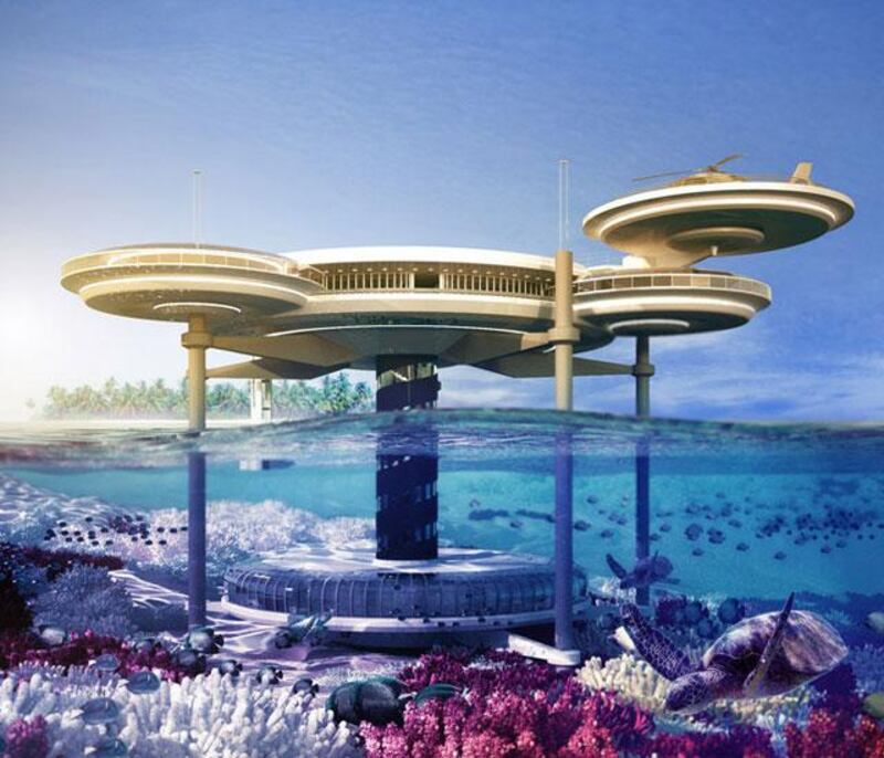 But the company behind the project, Swiss firm BIG InvestConsult, believes it will not be long before the flying saucer-like structure lands off the coast of Dubai. â€œI think it will be within five years,â€� said Bogdan Gutkowski, the president of the co???