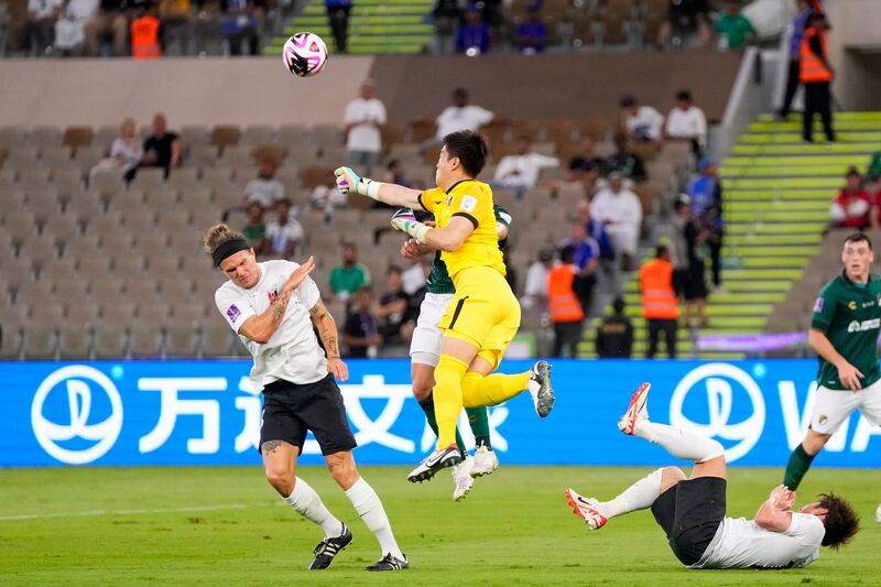 Urawa Reds' goalkeeper Shusaku Nishikawa clears the ball. AP