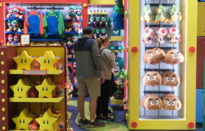 Mario merchandise on offer