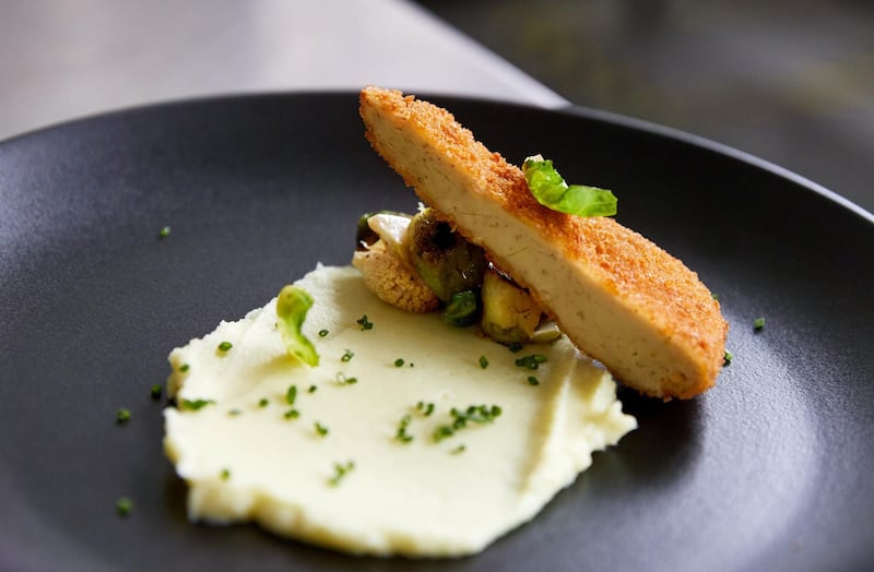 A dish made with lab-grown cultured chicken developed by Eat Just. Eat Just via Reuters