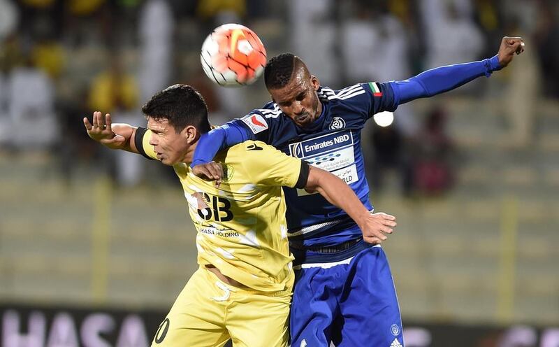 Al Wasl and Al Nasr in action during an Arabian Gulf League match last season. Photo Courtesy / Arshad Khan / AGL