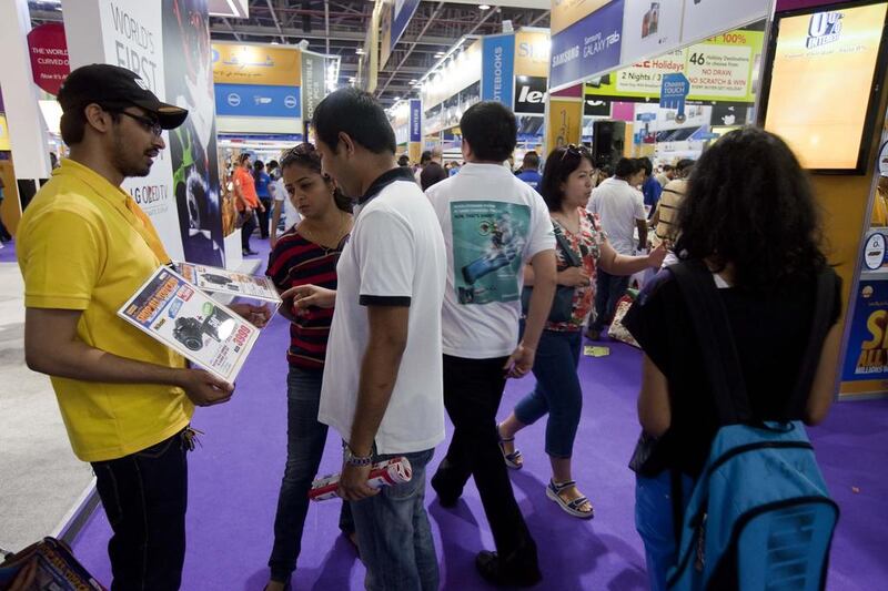 The opening day of Gitex Shopper, an eight day electronics extravaganza which promises to have record breaking deals for consumers. Antonie Robertson/The National