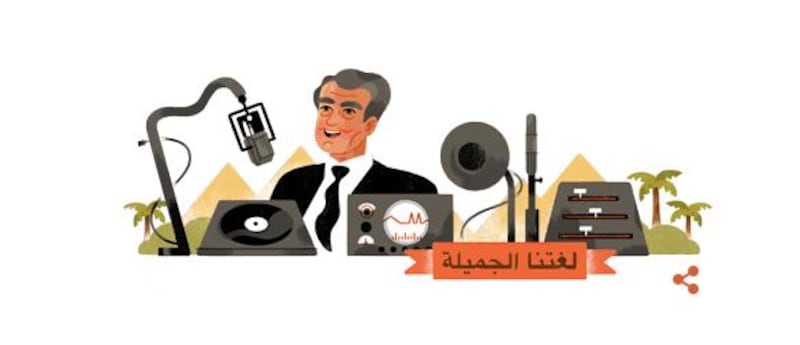 Farouk Shousha is being honoured by Google on what would have been his 82nd birthday. Courtesy Google