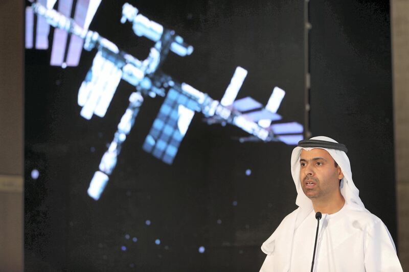 Dubai, United Arab Emirates - Reporter: Sarwat Nasir: Yusuf Al Shaibani, Director general of MBRSC. Press conference by MBRSC to announce details of search for next UAE astronaut. Tuesday, 3rd of March, 2020. Downtown, Dubai. Chris Whiteoak / The National