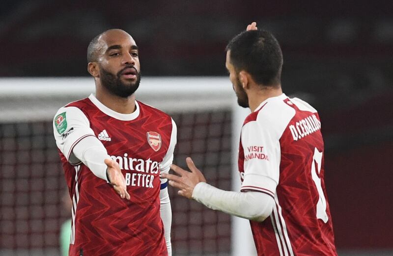 Alexander Lacazette 6 – Levelled the scores against the run of play with an excellent finish when he got ahead of his marker to head home Martinelli’s cross. EPA