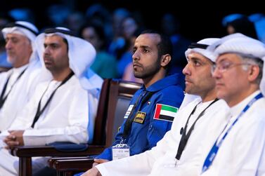 The UAE's first man in space, Hazza Al Mansouri, is expected to speak during the plenary session. Reem Mohammed / The National
