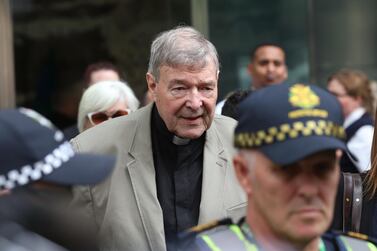 Cardinal George Pell leaves the Victoria County Court in Melbourne, Australia. EPA