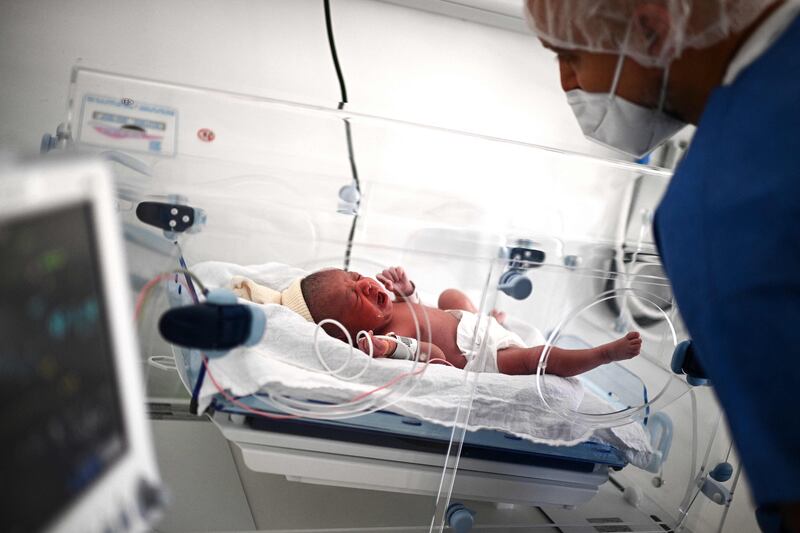Mohamed bin Zayed University of Artificial Intelligence is using advanced technology to detect potential health problems in newborn babies. Photo: AFP