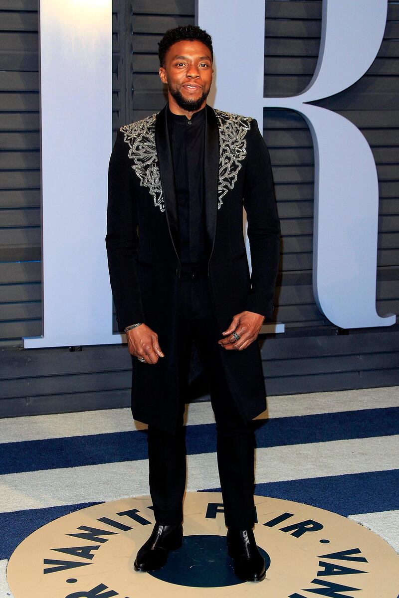 Chadwick Boseman in Givenchy Haute Couture. EPA