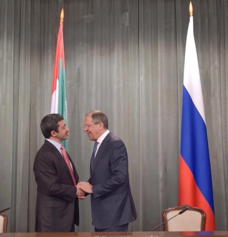 Mr Lavrov said that he and Sheikh Abdullah had discussed the most important issues facing the Middle East: ‘We discussed the situations in Yemen, Syria, Libya and Iraq.’ WAM