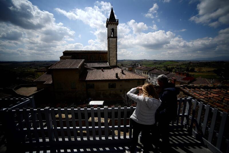 The Santa Croce church from the roof of the Leonardo Da Vinci museum. AFP