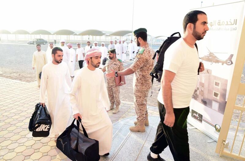 The national service recruits arrive at one of the various training camps. WAM