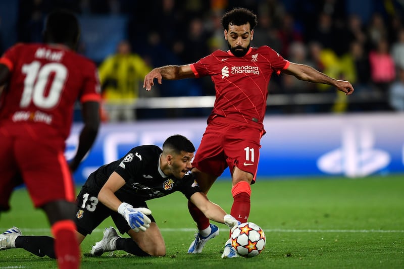 VILLARREAL RATINGS: Geronimo Rulli – 1. The Argentine never looked secure. He let Fabinho’s shot go through his legs for Liverpool's first goal and should have done better for the second. His ridiculous charge out of his area for the third underlined a dreadful performance.
AP