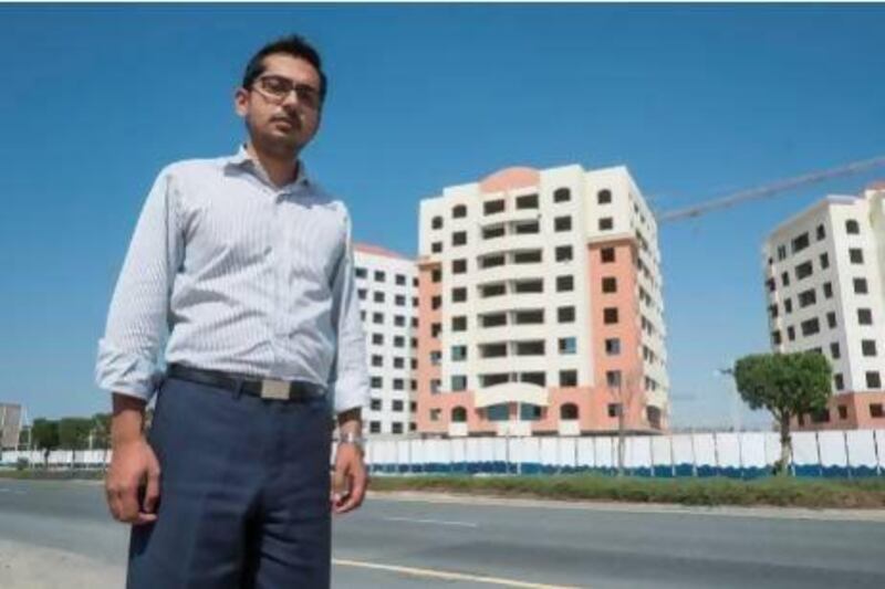 Ahmed Hassan Bin-Jamil invested in the Dubai Lagoon project in 2006. Schon properties, the developers say that the project will finally be completed in April but this seems unlikely since the development is still an active construction site. Antonie Robertson / The National