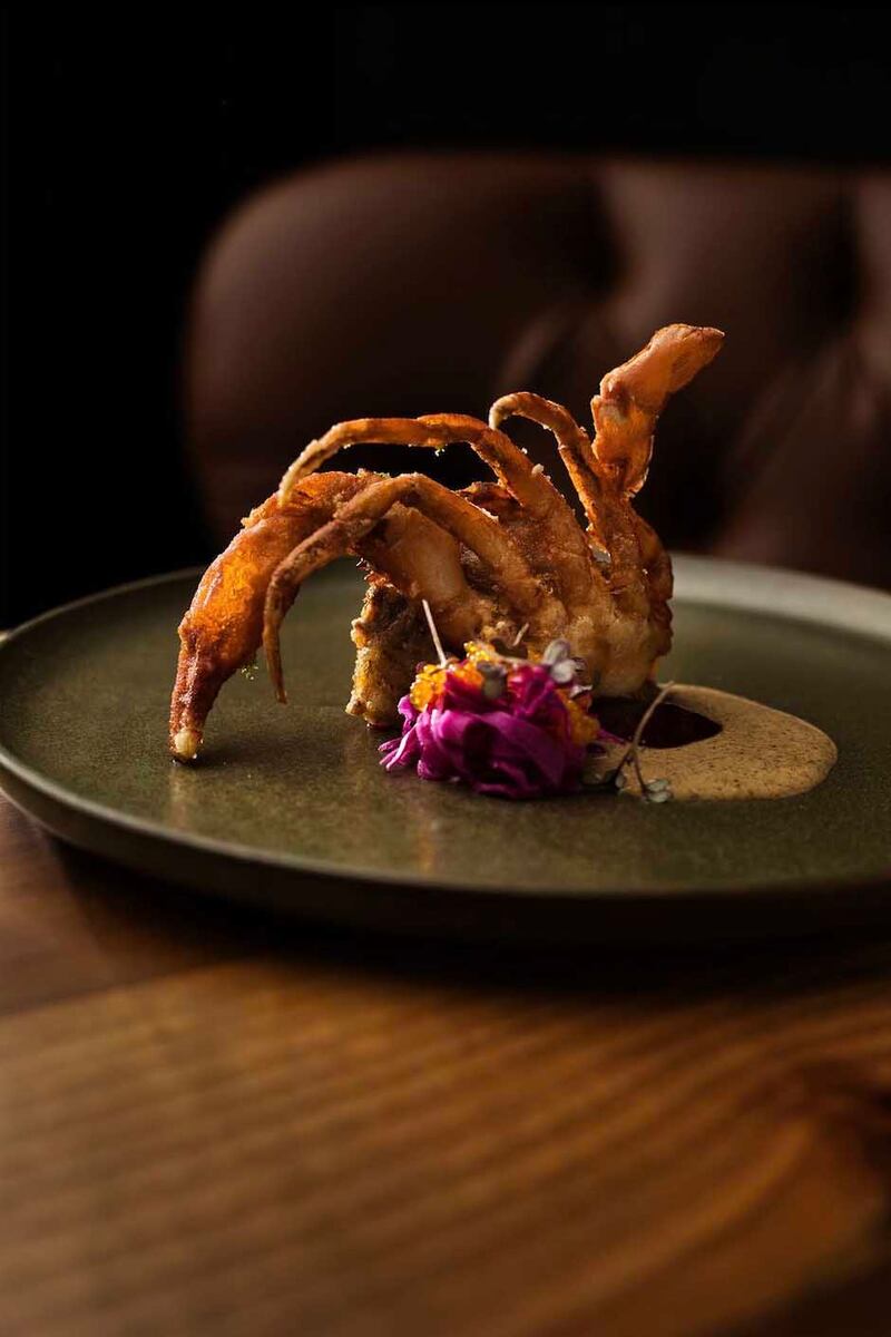 Softshell crab with mehyawa aioli. 