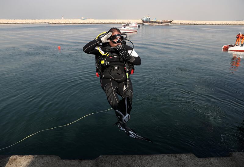 Dubai, United Arab Emirates - October 11th, 2017: Dubai Police will deploy divers to clean Al Hamriya port. Wednesday, October 11th, 2017 at Al Hamriya port, Dubai. Chris Whiteoak / The National