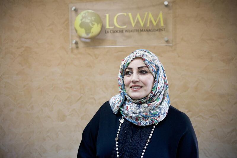 Manal Al Omari, head of La Cloche Wealth Management's Dubai office. Lee Hoagland / The National