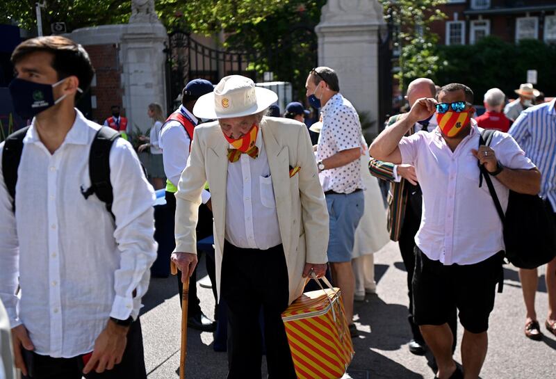 MCC members arrive at the Lord's Cricket Ground. Getty
