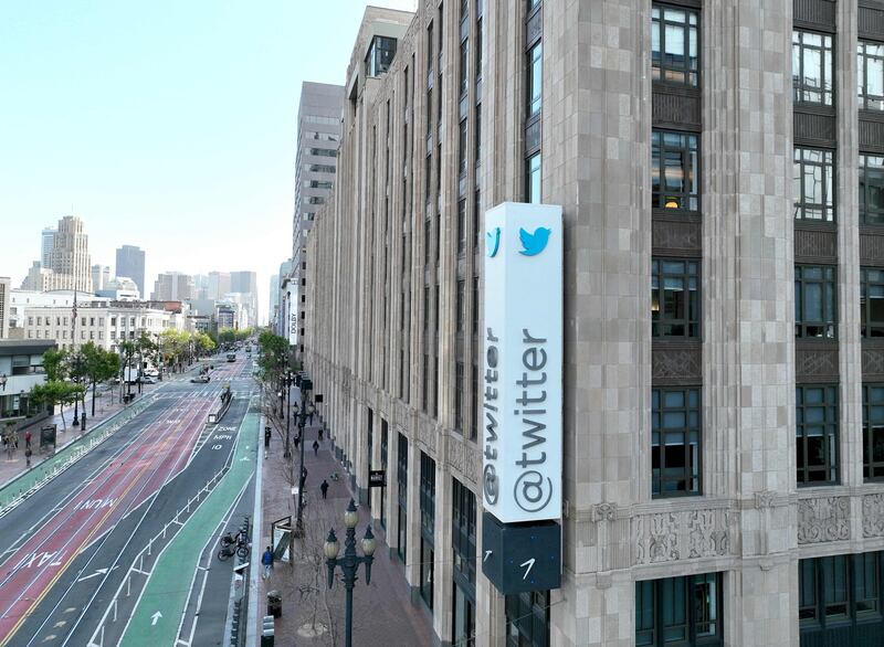 Twitter headquarters in San Francisco, California.  AFP
