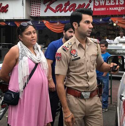 Director Namrata Singh Gujral with actor Rajkummar Rao on the set of '5 Weddings'. Courtesy Phars Films