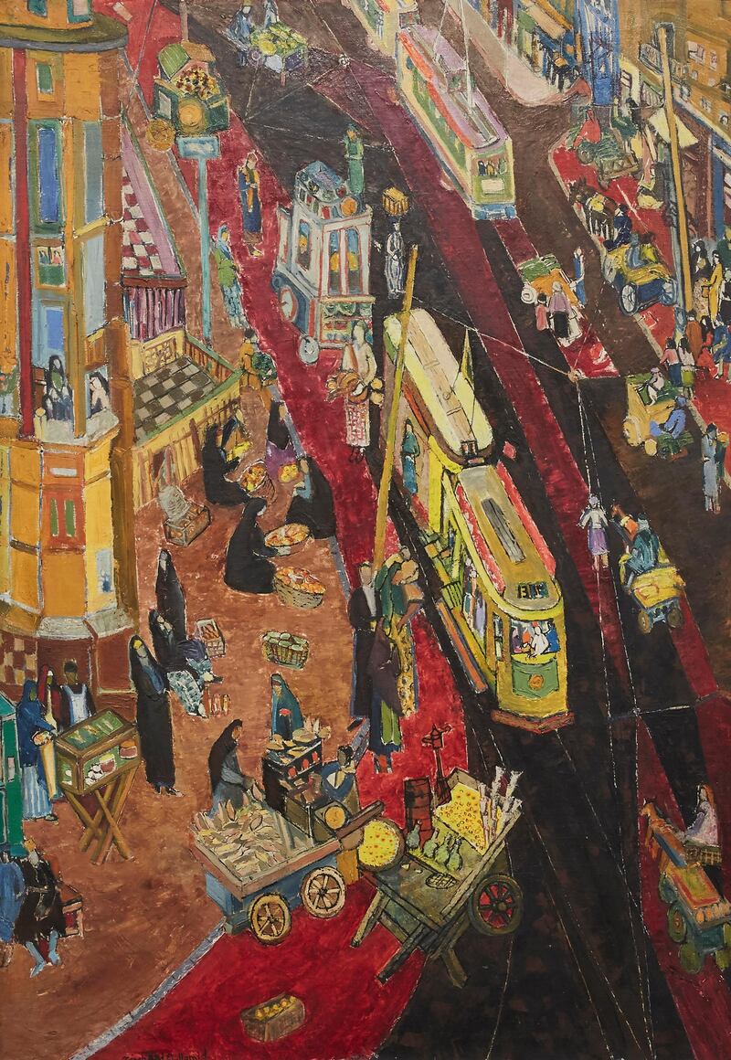 Zeinab Abdel Hamid's 'Quartier Populaire', 1956. Barjeel Art Foundation