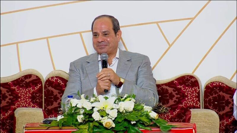 President El Sisi on a visit to a Bedouin settlement in the west of Egypt on Wednesday
