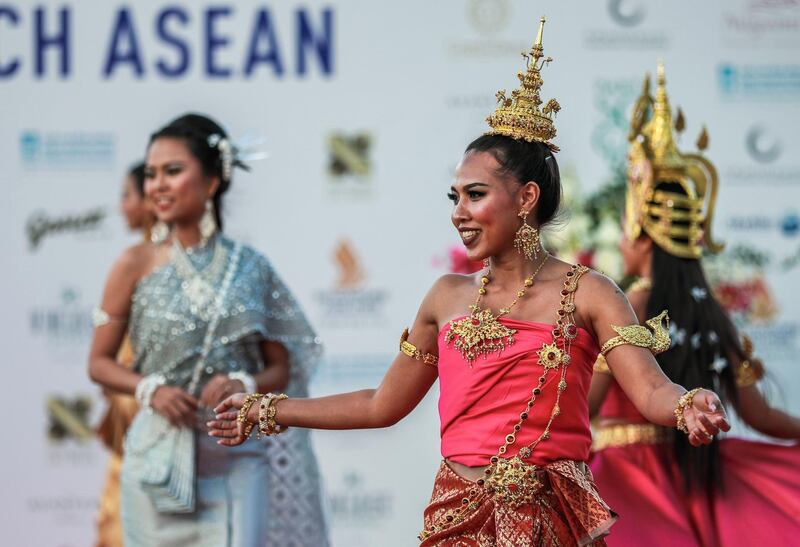 Abu Dhabi, U.A.E., January 31, 2019.  A look at Crazy Rich Asean, a fashion & jewellery show being held at the Singapore Residence in Abu Dhabi. --  Indonesian fashion by Samaya Soeryadiredja.
 Victor Besa / The National
Section:  IF
Reporter:  Panna Munyal