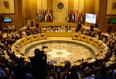 The Arab Peace Initiative was approved at an Arab League summit in Beirut 24 years ago. None of the countries that back the plan have withdrawn their signature from the proposed settlement. AFP
