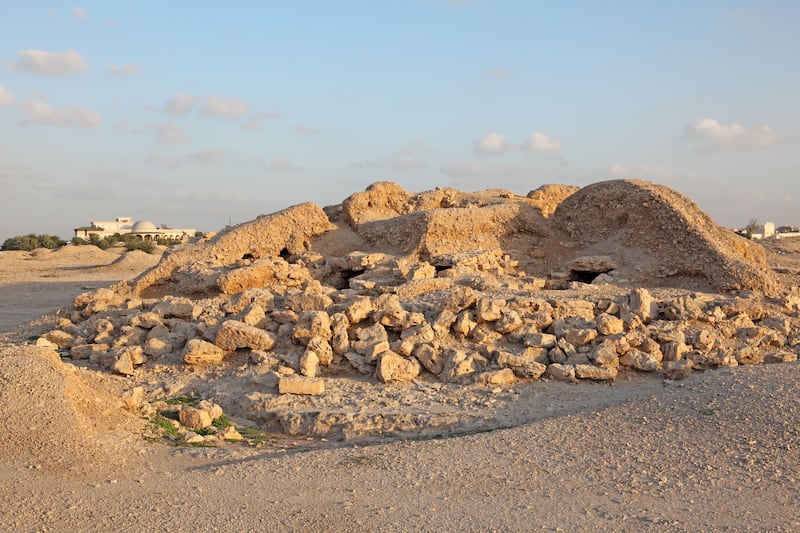 Dilmun burial mounds, Bahrain. Alamy