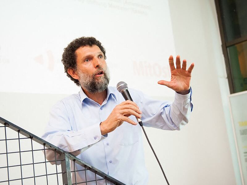 Activist Osman Kavala is serving a life sentence without the possibility of parole. AFP
