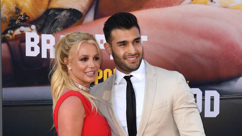 Britney Spears and Sam Asghari arrive at the premiere of Once Upon a Time ... in Hollywood at the TCL Chinese Theatre in July 2019. AFP