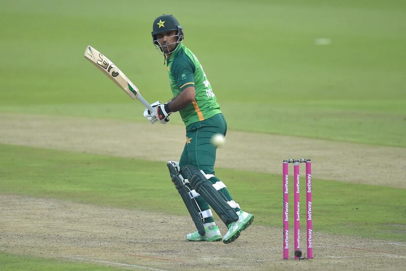 Pakistan's Fakhar Zaman made the highest score batting second in an ODI during the Johannesburg match against South Africa. AFP