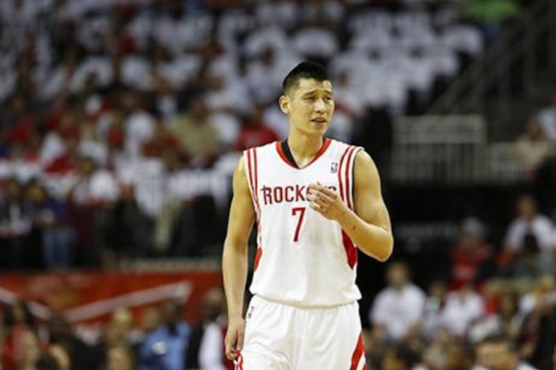 Jeremy Lin will not be wearing a Houston Rockets shirt next season. Aaron M Sprecher / EPA