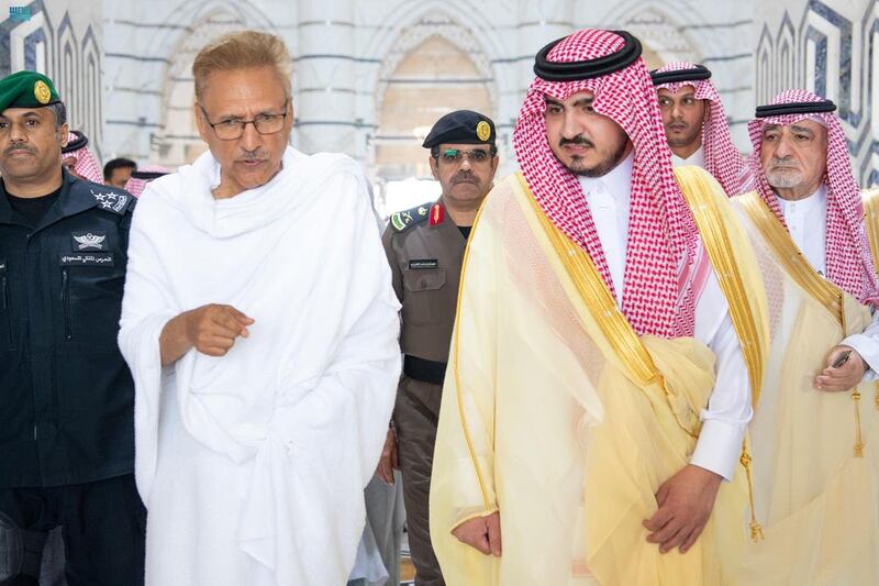 Pakistan’s President Arif Alvi arrives in Jeddah ahead of Hajj. SPA