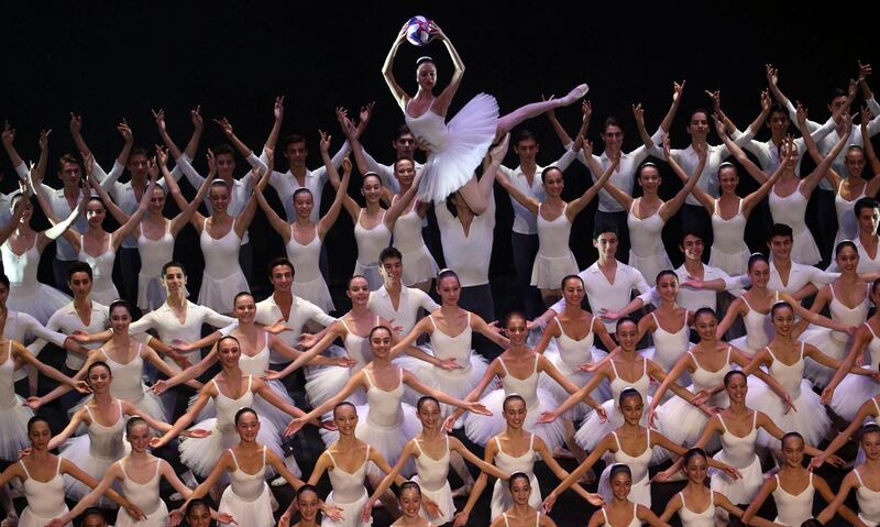 Artists perform during the Best FIFA Football Awards.  EPA