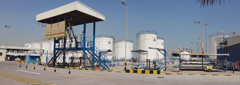 A Tristar fuel farm at a company terminal in Dubai's Jebel Ali Free Zone. The company operates 69 fuel farms and more than 100 remote fuel sites. Courtesy of Tristar 