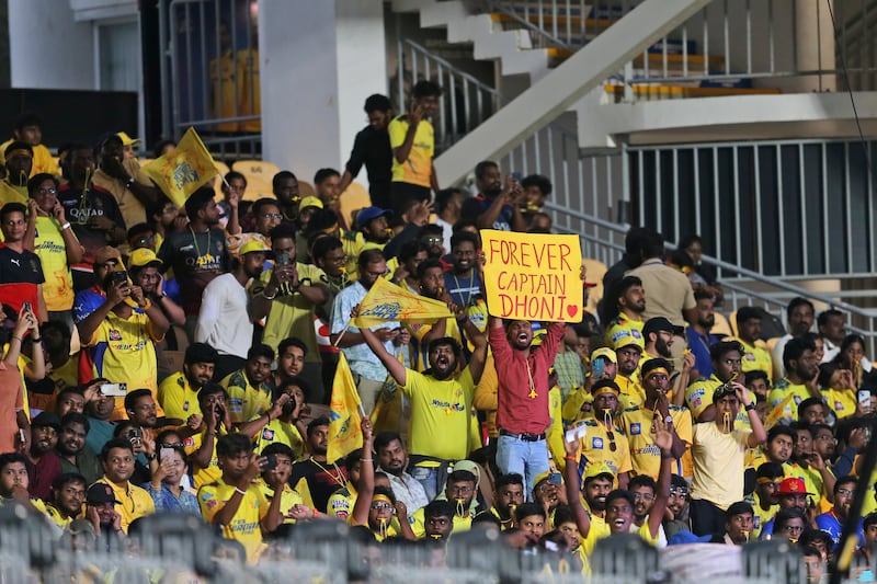 Fans cheer before the opening match of the Indian Premier League. AP