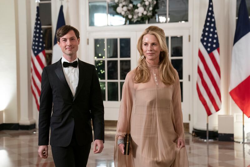 Steve Jobs's widow Laurene Powell Jobs and son Reed. EPA