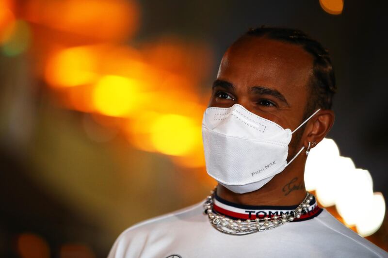 Lewis Hamilton of Great Britain and Mercedes GP ahead of the F1 Grand Prix of Bahrain at Bahrain International Circuit. Getty